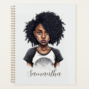 Chic and Classy Afro Woman Planner