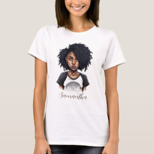 Chic and Classy Afro Woman T-Shirt