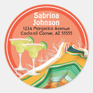 Chic and Contemporary Margarita Address Label