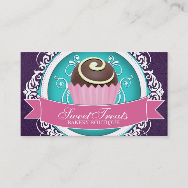 Chic and ElegantCake Bites Business Cards (Front)