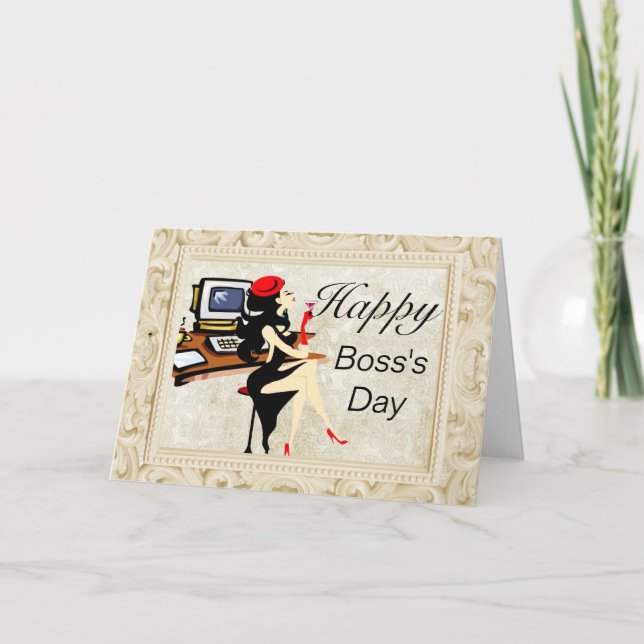 Chic and Fun Boss's Day Card (Front)