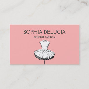 Chic and Girly Dress Pink Fashion Boutique Business Card