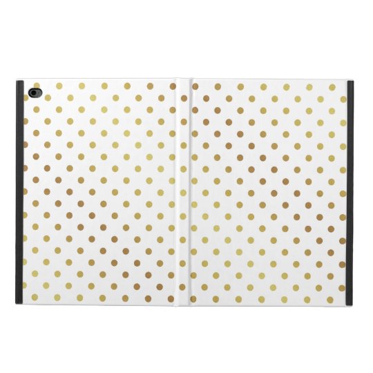 Chic and Girly White and Gold Glitter Polka Dots Powis iPad Air 2 Case