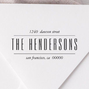 Chic and Modern Family Bold Script Return Address Self-inking Stamp