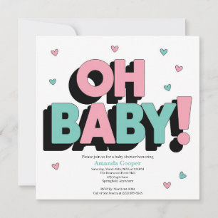 Chic and Playful Baby Shower Invitation - Oh Baby