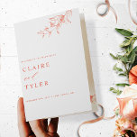 Chic and Simple, Blush Pink Peach Wedding Program<br><div class="desc">Welcome your guest to your wedding ceremony with this elegant wedding program featuring delicate hand-drawn botanical greenery details and modern handwritten calligraphy elements. Modern, simple, and graceful design with the ability to personalise text on all sides. Botanical detail is in blush pink and peach hues, while the text is in...</div>