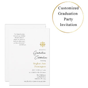 Chic and Simple Orthodox 2026 Graduation Party Invitation