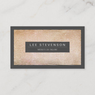 Chic and Stylish Gold Snake Skin Pattern Business Card