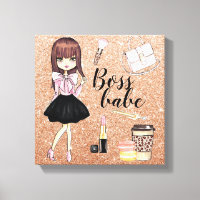 Chic and Wild girl's wall canvas art 
