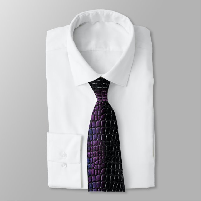 Chic Anniversary Gifts For Dad Crocodile Skin  Tie (Tied)