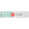 Chic Aqua Green Chevron and Orange Custom Monogram