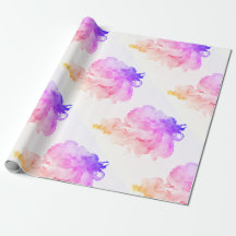 Chic artistic abstract watercolor white