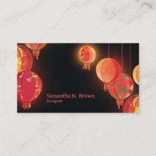 Chic Asian Lanterns Personalised Business Card