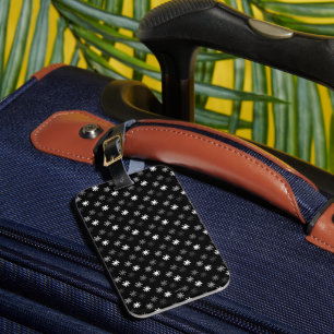 Chic Asterisks - Classic - Black Background Luggage Tag