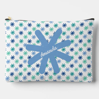 Chic AsteriskS Ocean Colours-White Editable Large Accessory Pouch