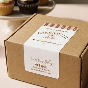 Chic Awing Baked With Love Pastry Bag Bakery Box