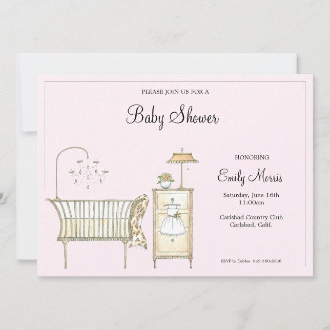 Chic Baby Room Invitation (Front)