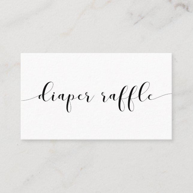 Chic baby shower diaper raffle ticket (Front)