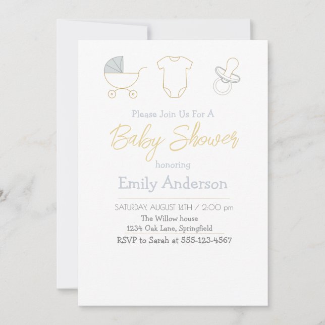 Chic Baby Shower invitation (Front)