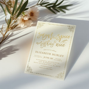 Chic Baby Shower Sugar & Spice  & Everything Nice Invitation