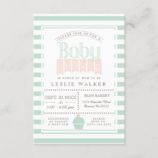 Chic Bakery Baby Shower Invitation