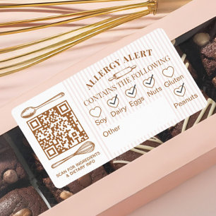 Chic Bakery Logo Allergy Alert Baked Goods QR Code