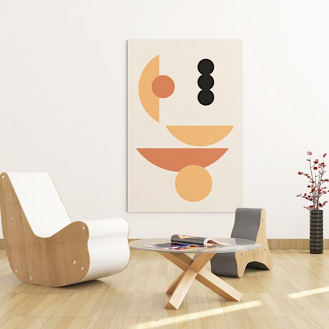 Chic Balancing Abstract Industrial Fusion Art Canvas Print (Creator Uploaded)