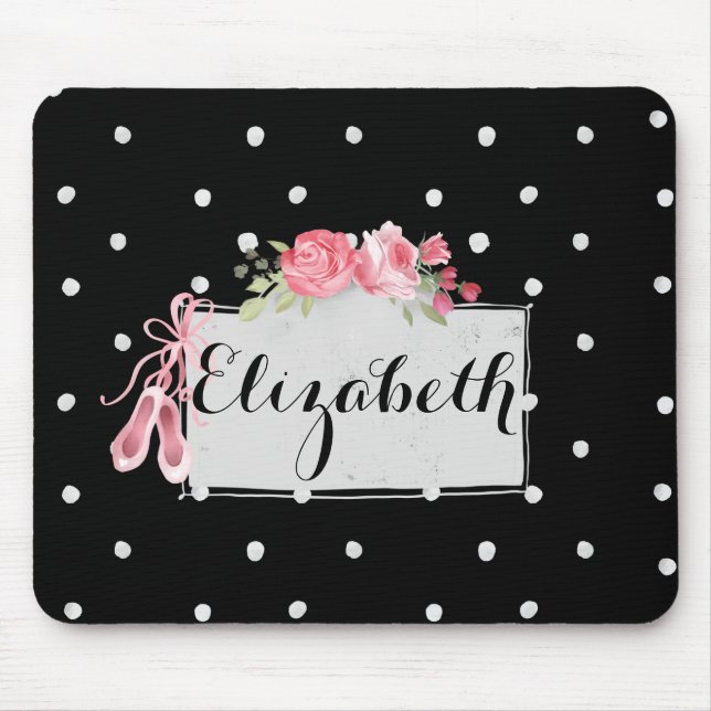 Chic Ballet Personalised Mouse Mat (Front)