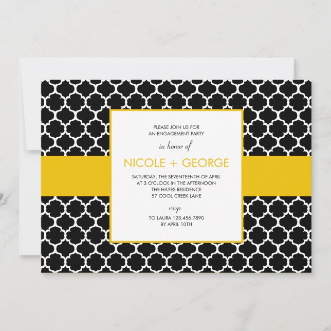 Chic Band General Party Invitation (Mustard) (Front)