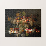Chic Baroque Fruit Still Life Art Oil Painting Jigsaw Puzzle<br><div class="desc">Beautiful contemporary and colourful vintage floral oil painting.</div>