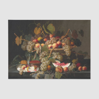 Chic Baroque Fruit Still Life Art Oil Painting Tissue Paper