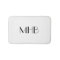 CHIC BATH MAT_WHITE  SOLID/ BLACK MONOGRAM