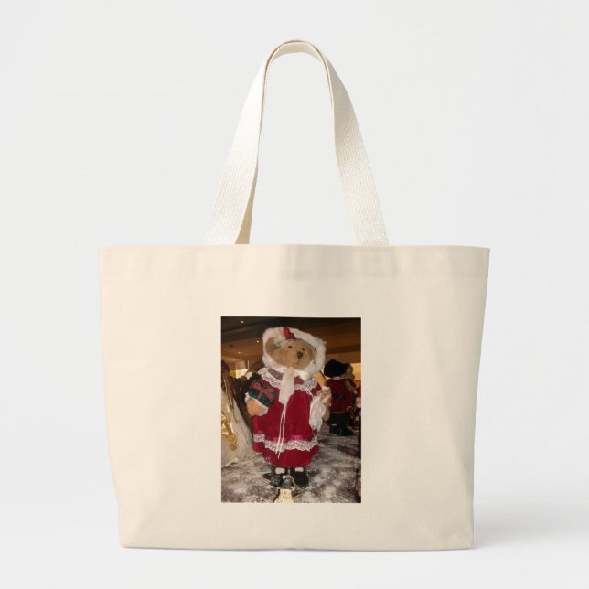 Chic Beautiful Christmas Love Have a Nice Day Large Tote Bag (Front)
