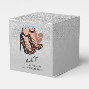 Chic Beauty Fashion Glitter Bridal Shower  Favour  Box