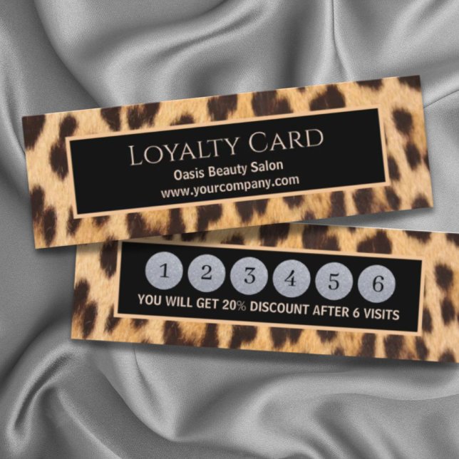 chic beauty hair salon SPA leopard LOYALTY CARD (chic beauty hair salon SPA leopard LOYALTY CARD)