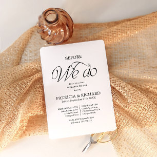 Chic Before We Do Wedding Rehearsal Dinner Invitation