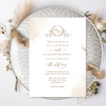 Chic Beige Cream Watercolor Stain Monogram Wedding Invitation<br><div class="desc">Delight your guests with this beautiful wedding invitation with delicate soft beige cream watercolor stains and exquisite hand drawn botanical monogram. Modern hand written calligraphy details. Ability to change "together with their parents" introduction to "together with their families", "together with great joy" or "together with great pleasure". Both front and...</div>