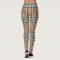 Chic Beige Plaid Leggings with a Stylish Tartan 