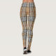 Chic Beige Plaid Leggings with a Stylish Tartan 