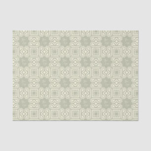 Chic Beige Sage Green Stripe Custom Business Logo  Tissue Paper