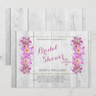 Chic Belladonna Floral Bridal Shower Invitation