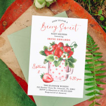 Chic Berry Sweet Strawberries Baby Shower