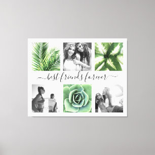Chic best friends forever photography collages canvas print