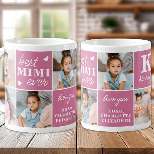 Chic Best MIMI Ever Custom 7 Pink Photo Grandma Coffee Mug