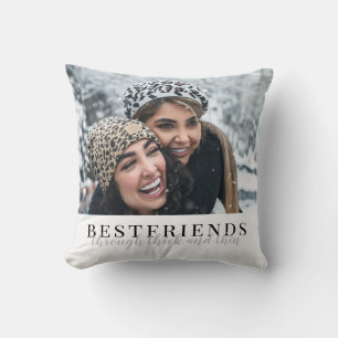 Chic Bestfriends through thick and thin Photo Cushion