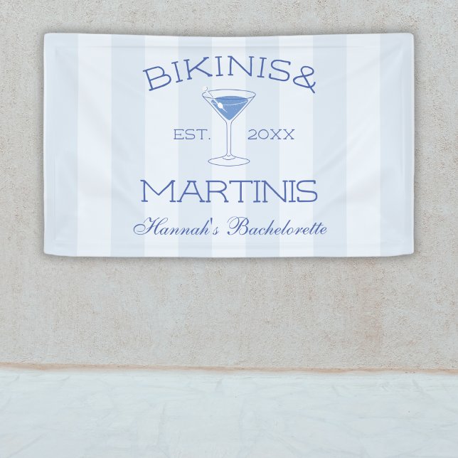 Chic Bikinis And Martinis Beach Bachelorette Party Banner (Chic Bikinis And Martinis Beach Bachelorette Party Banner)