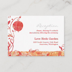 Chic Bird Cage Wedding Reception Enclosure Card