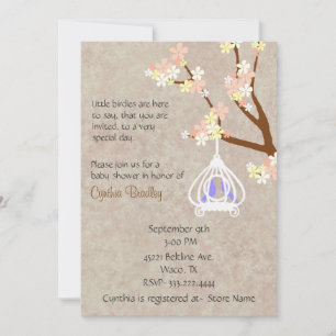 Chic Birdcage Baby Shower Invitation