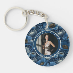 Chic Birthday Gifts For Her Custom Anemones Key Ring