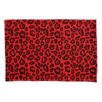 Chic Black and Red Leopard Print